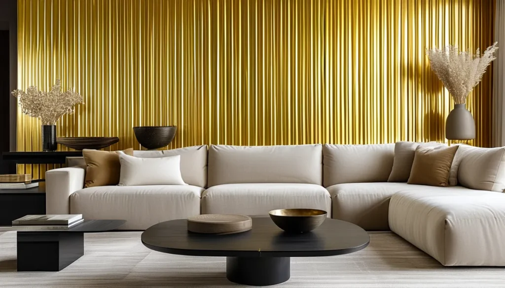 Gold stripe wallpaper ideas for a luxurious home