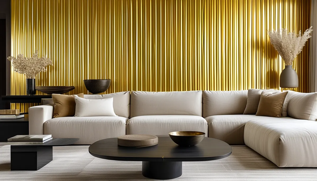 Gold stripe wallpaper ideas for a luxurious home