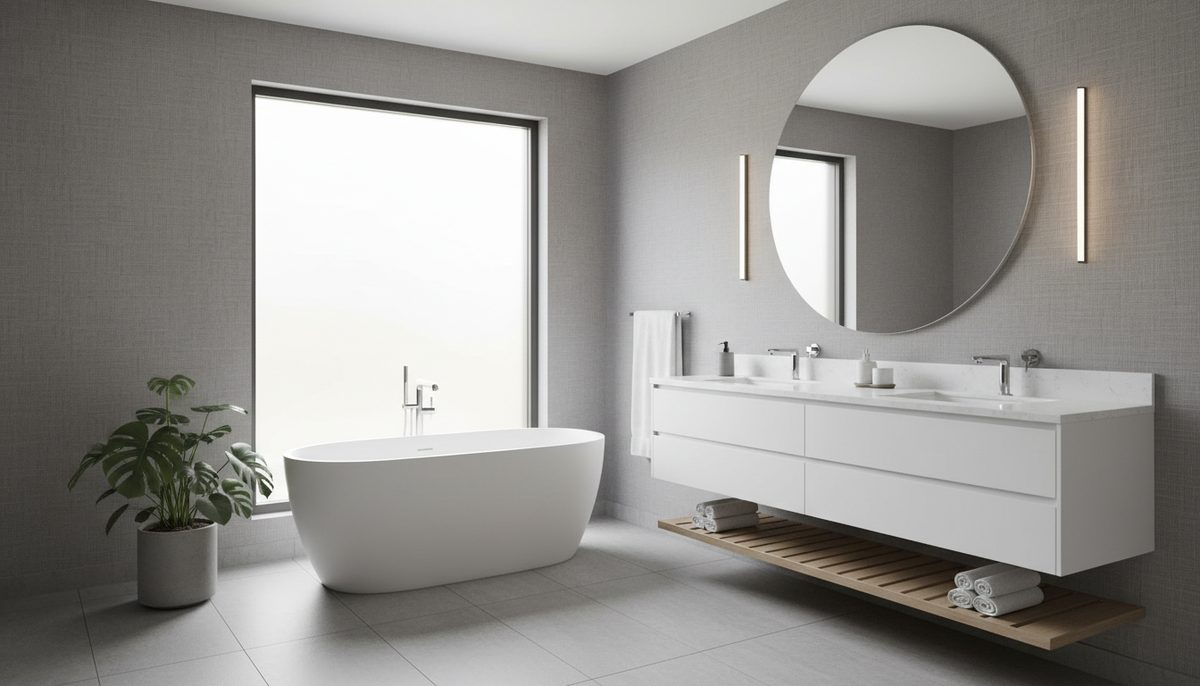 Gray wallpaper for bathrooms: a practical guide