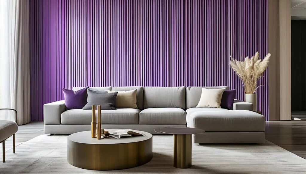 Purple striped wallpaper: how to choose and install