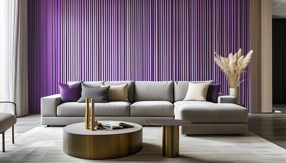 Purple striped wallpaper: how to choose and install