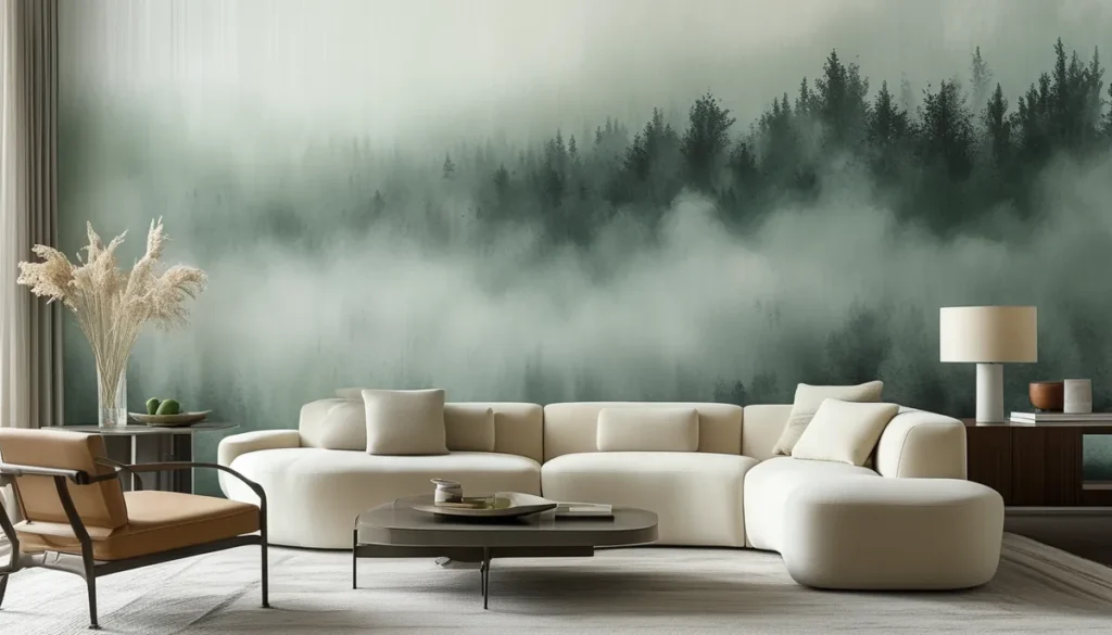 Transform your living room with a stunning wallpaper mural