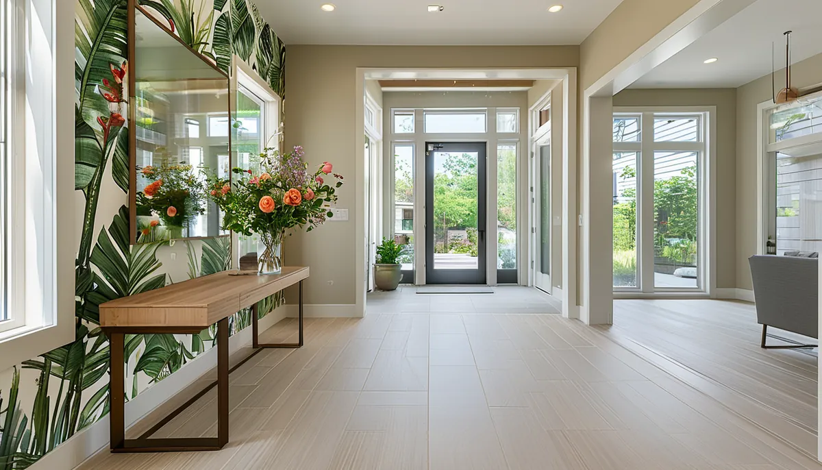 entryway wallpaper: choose the best for a grand welcome