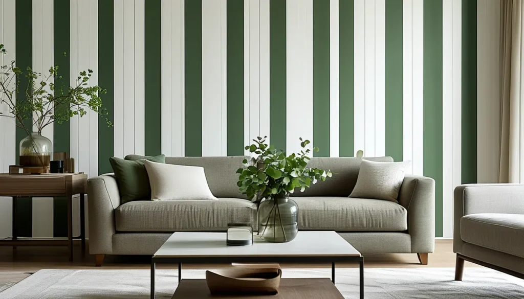 striped green wallpaper