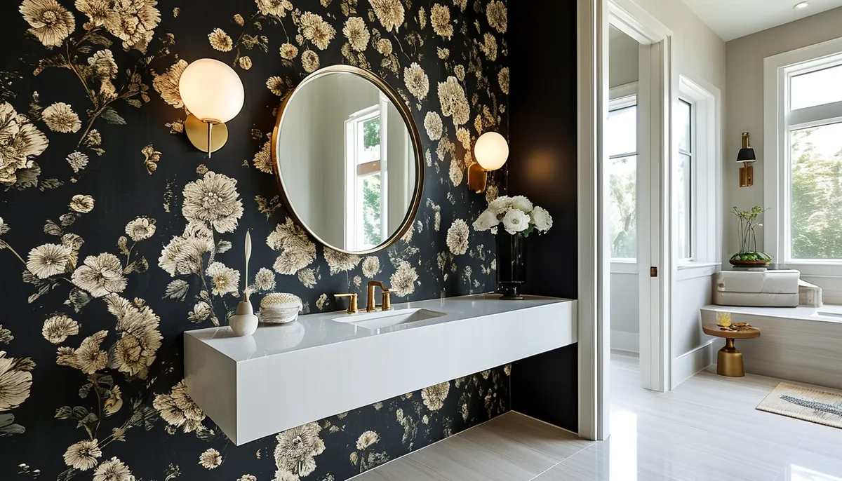 Wallpaper half bathroom: style and durability guide